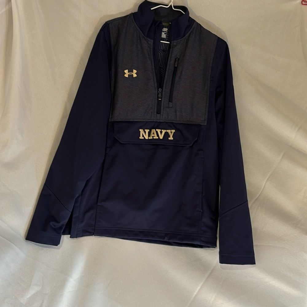 Under Armour US Navy ColdGear 1/2 Zip Anorak Jacket (EUC) Size Small